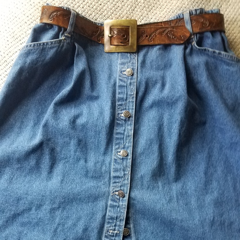 Jean maxi skirt